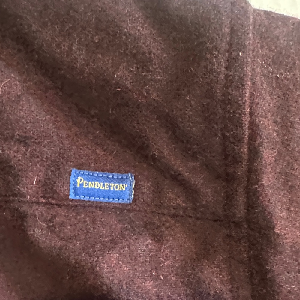 Pendleton Dark maroon black fitted Button-Up Shir… - image 10